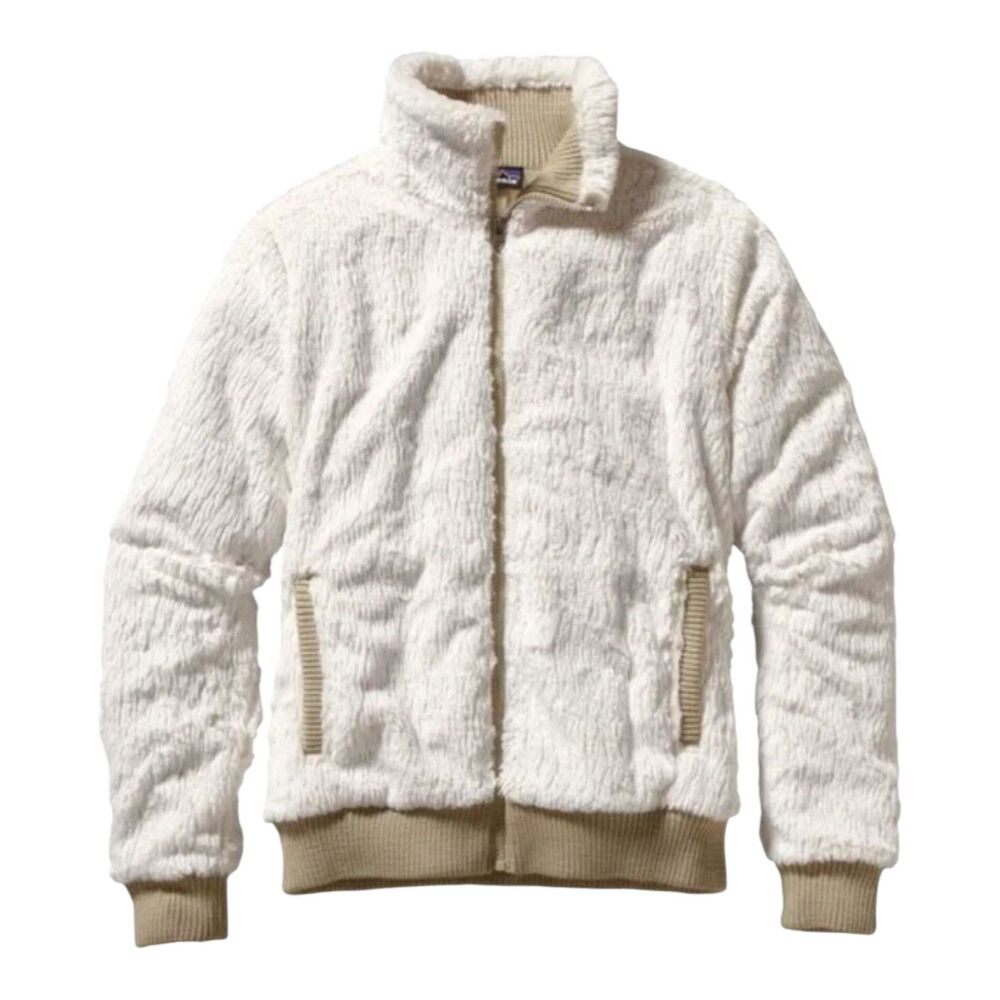 Patagonia Conejo Fuzzy Bomber Jacket Womens Size Small Hi Pile Fleece Sherpa